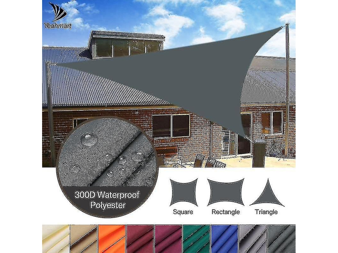 Toldo Triangular Multitaño Antiultravioleta Para Patio Jardín Y Patio Trasero Al Aire Libre 3,6*3,6*3,6 M Verde