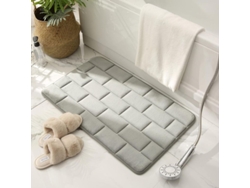 Alfombrilla de baño antideslizante, absorbente y lavable de espuma viscoelástica, 40x60cm, color gris, modelo 2026