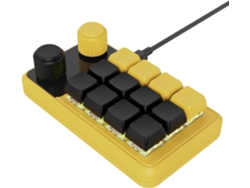 Teclado Macro De 12 Teclas Para Usar Con Una Sola Mano, Con Retroiluminación Rgb, Distribución Y Botones Para Puerto Usb-c.