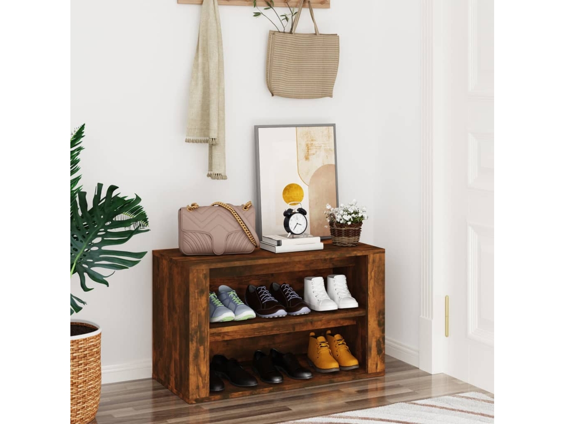 Zapatero Organizador 75X35X45 Cm Derivados de Madera Roble Ahumado
