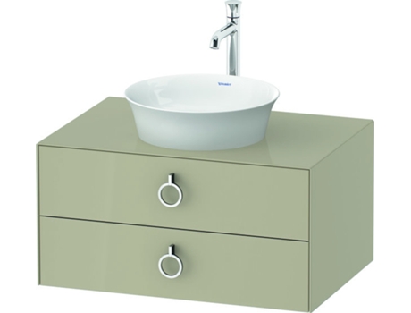 DURAVIT Tulip blanco, mueble de baño colgado en la pared, ancho 800 x fondo 550mm, con 2 cajones, con tirador, WT49900
