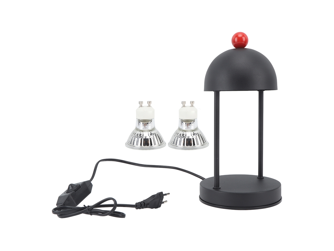 Lámpara Calefactora De Vela Ajustable, Linterna Regulable Con 2 Bombillas Gu10, Hierro.