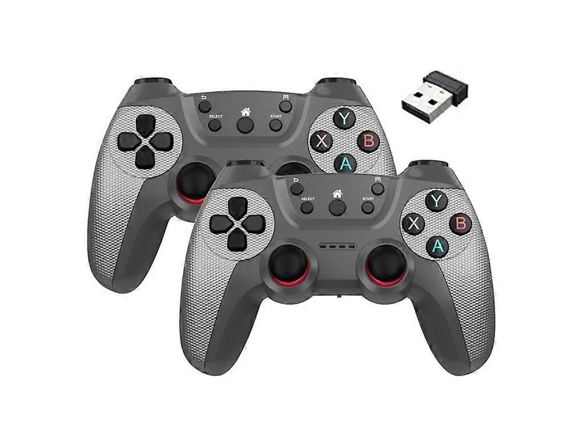 Controladores inalámbricos Km 029 2.4g, 1 a 2 receptores USB con 2 gamepads compatibles con PC/Linux/Android/Tv Box Facpoet