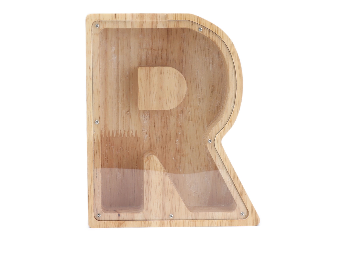 Monedero Personalizado Con Forma De Letra, Hecho De Bambú Y Acrílico, Ideal Para Regalos De Cumpleaños.