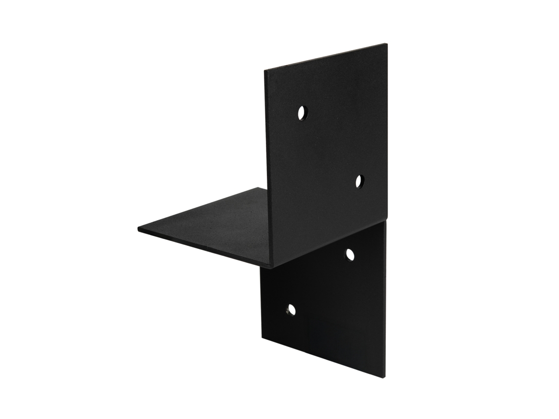 Soporte De Pared Para Pérgola Revestido A Preto Para Vigas De 12 X 12 Cm Derecho Pieza Wovar