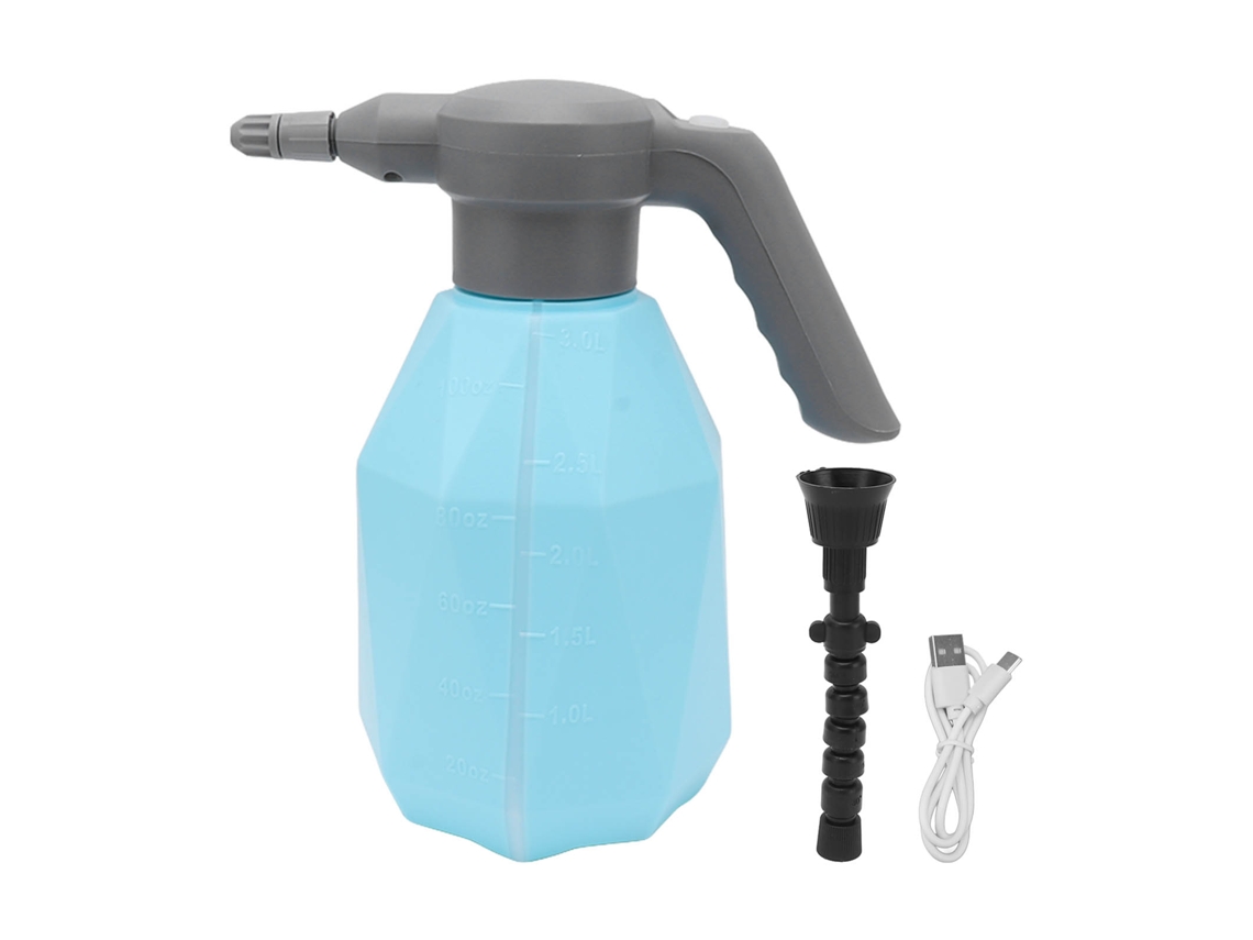 Pulverizador eléctrico de 3 l para plantas con boquilla giratoria de 360° - Azul