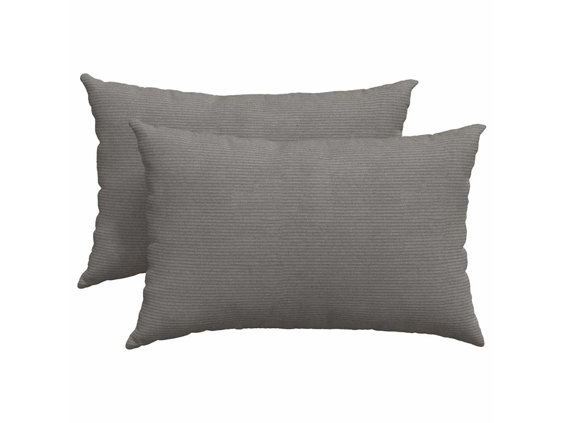Cojines para sofá (2 unidades) - Gris claro, 60 x 40 cm, HARLANV1