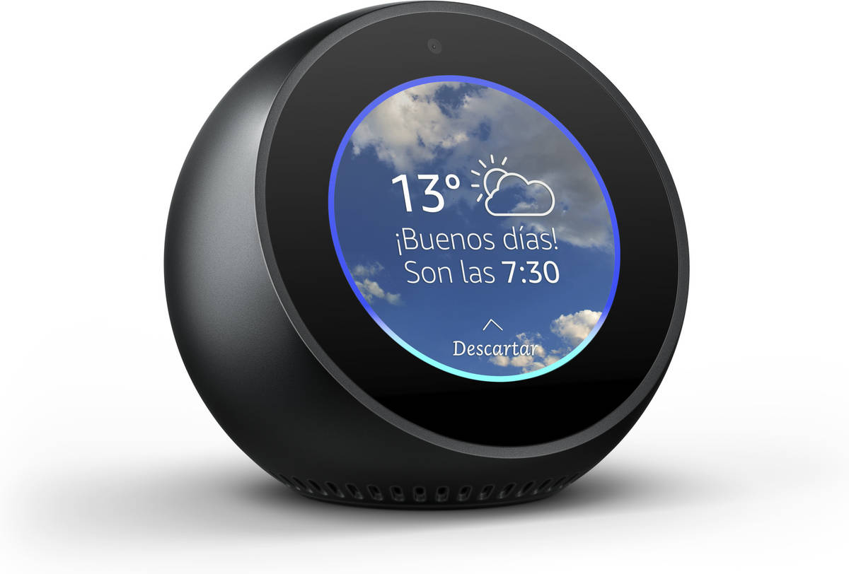 Amazon Echo Spot altavoz inteligente con reloj y alexa 4 cancelación ruido negro despertador 0841667135342 irobot roomba 671 robot aspirador suelos duros alfombras tecnología dirt detect limpieza en 3 fases wifi