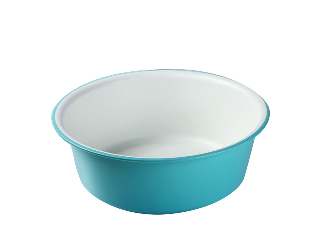 Lavabo de plástico engrosado multiusos para limpieza facial, lavado de ropa y pies, color blanco, 33,5 x 11,5 cm