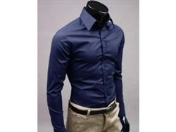 2026-camisetas De Lujo Para Hombre, Manga Larga, Cuello Redondo, Ajuste Slim, Casual Y Formal, Otoño Y Primavera Xl Azul Marino