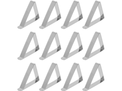 12 Clips De Acero Inoxidable Para Caminos De Mesa, Antideslizantes Y Prácticos Para Sujetar Manteles En Interiores Y