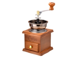 Esta cafetera manual compacta, retro y de color claro también funciona como molinillo manual de café. Sfushos