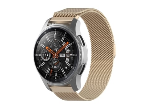 For Honor Magic Watch 2 / Samsung Galaxy Active 2 Correa de malla de acero inoxidable Milán de 18 mm (oro champán)