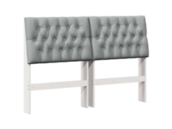 Maison Exclusive - Cabecero Tapizado Gris Claro 150 Cm Madera De Pino Macizo