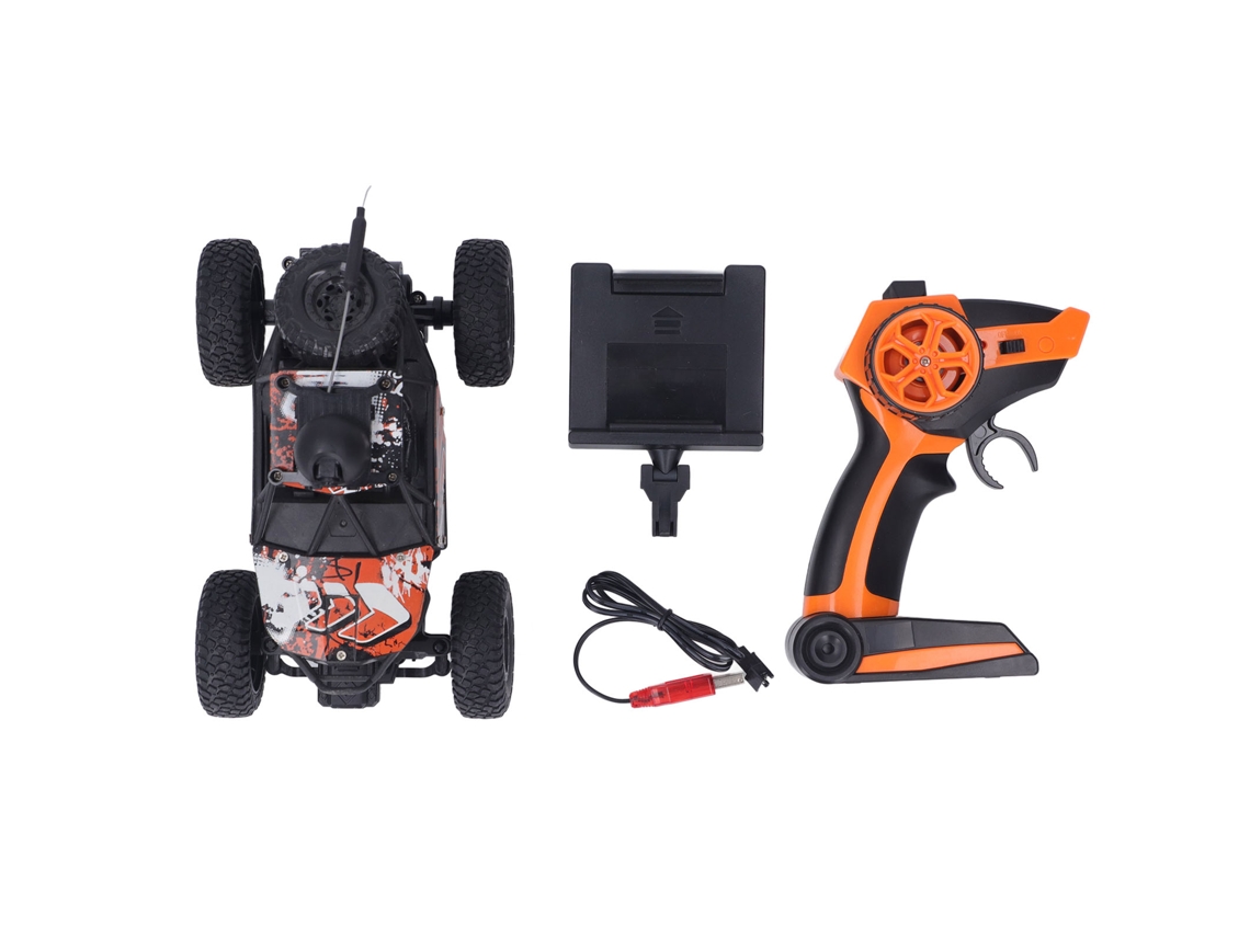 Coche Teledirigido Con Cámara Hd, 2.4g, Recargable, Control Por Aplicación Para Niños Y Adultos, Color Naranja.