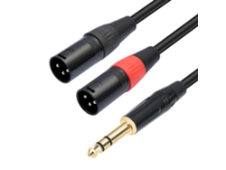 Cable Divisor Estéreo De 1/4 Trs A Dos Xlr Macho En Y, Cable De Conexión De 1/4 De Pulgada (6,35 Mm) A 2 Xlr (1 M) Eifson