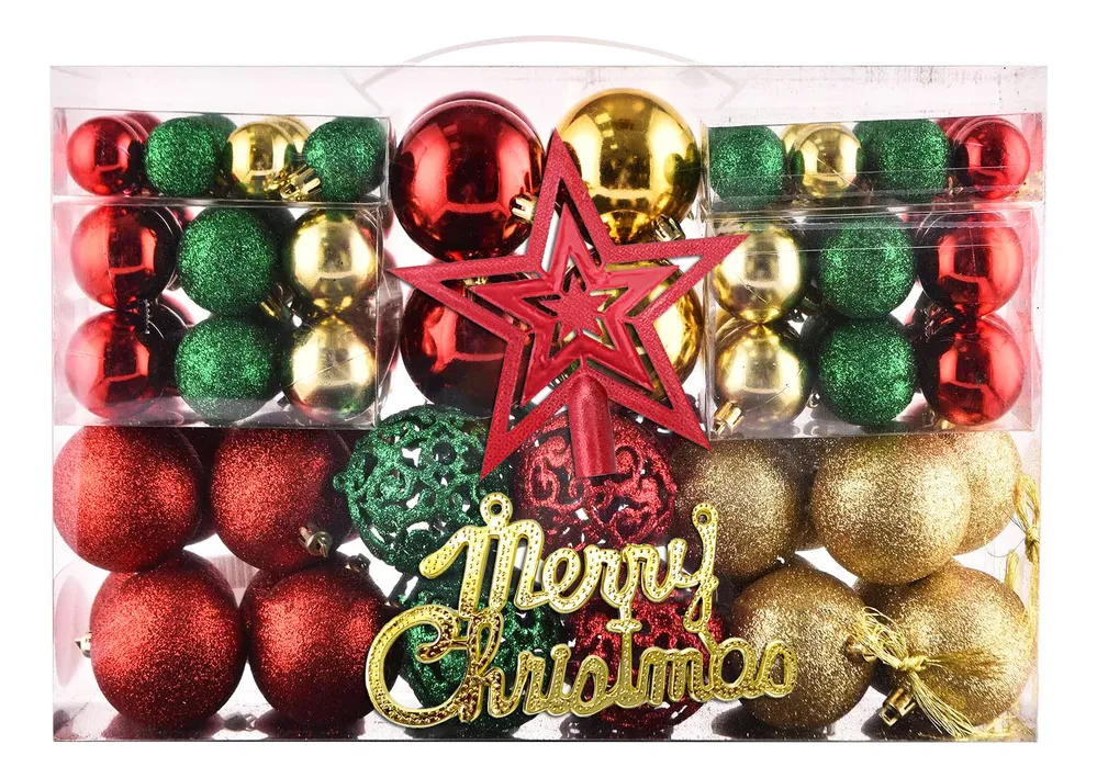 Nuevo paquete M de bolas decorativas navideñas con forma de Vayotoy