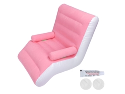 Sofá inflable ergonómico portátil con superficie aterciopelada