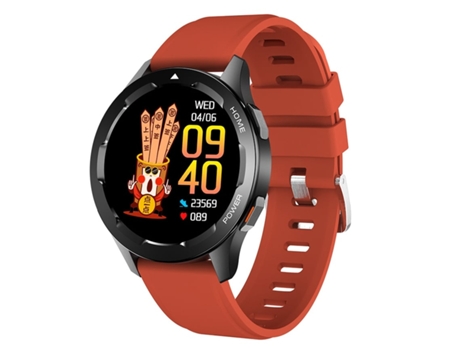 Fw05 Reloj Inteligente Deportivo Control De Acceso Llamadas Bluetooth Medición De Temperatura Rojo VEANXIN