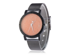 Ccq Feminino Relógio Pulso Com Strass Ouro Inox Quartzo Simples (vermelho)
