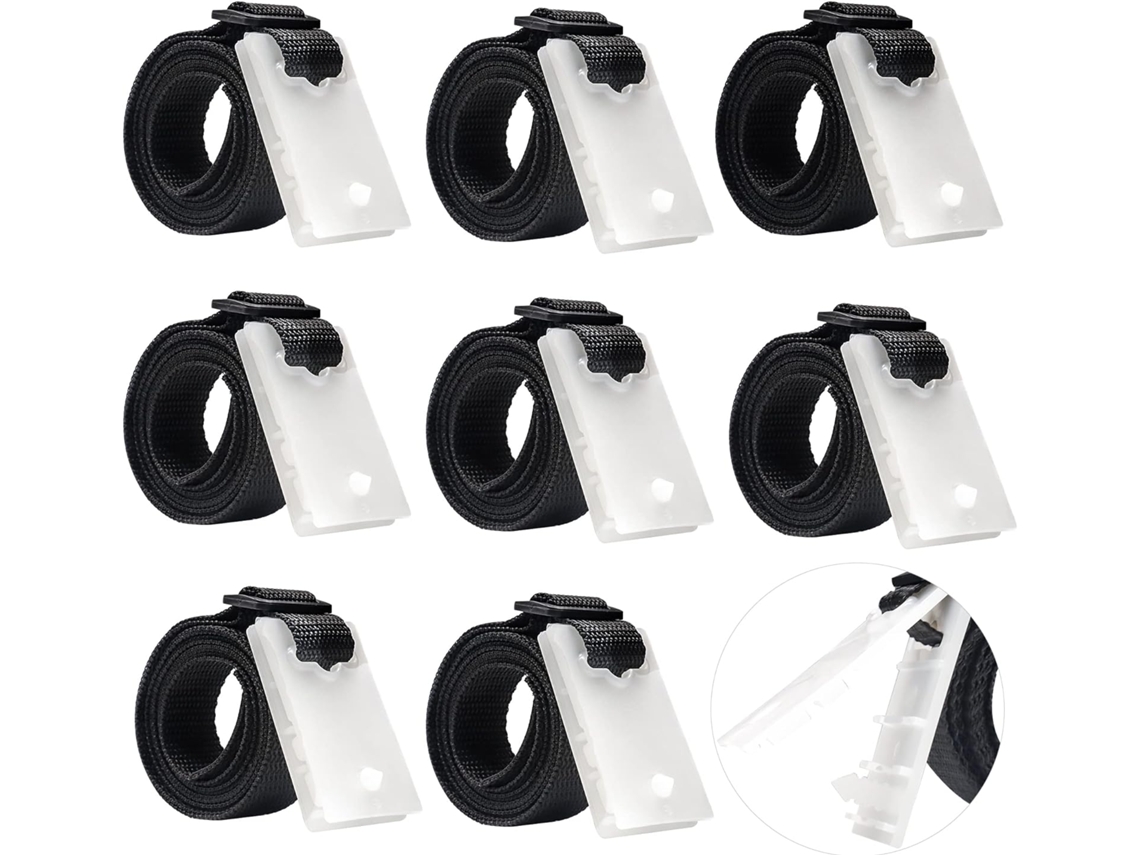 HYMNORA Correas de nailon para piscinas enterradas, kit de fijación de carrete de cubierta solar resistente a la luz ultravioleta