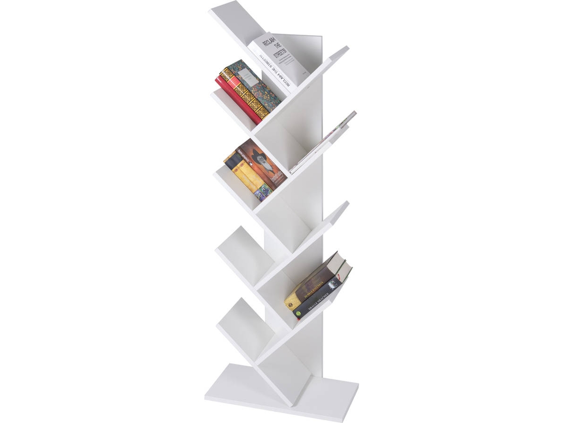 Estantería ML-DESIGN con 8 Niveles de Construcción de Aglomerado y Chapa de Melamina (Blanco - 50x25x140 cm)
