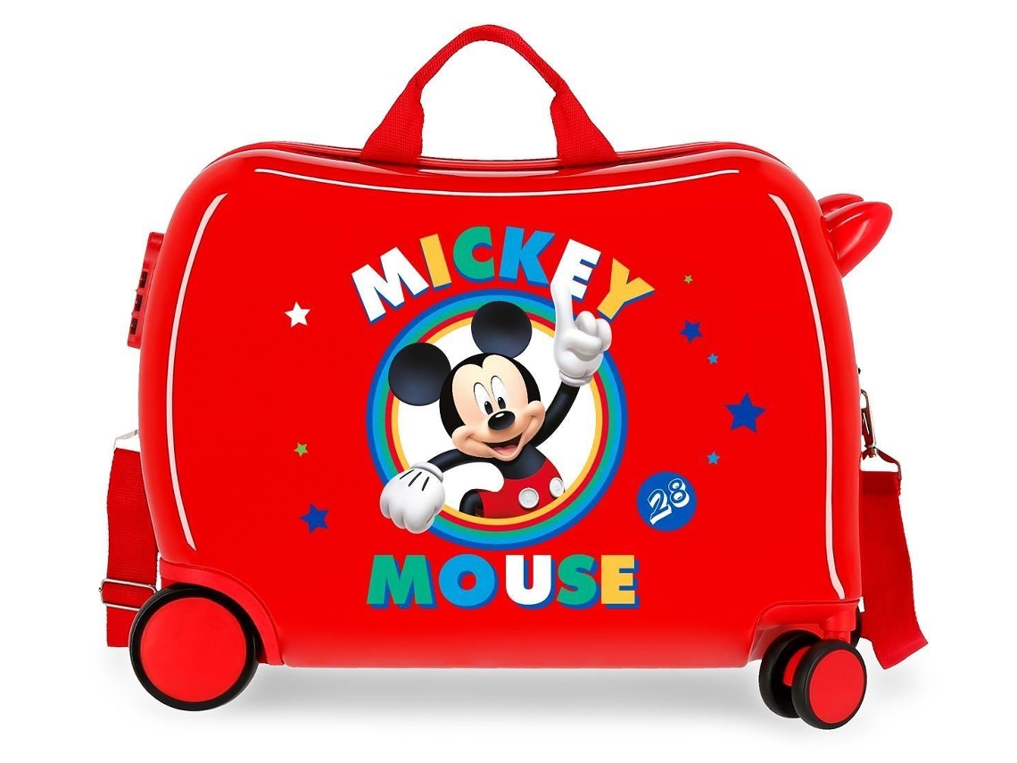 Maleta Multidireccional DISNEY Circle Mickey con 2 Ruedas Roja