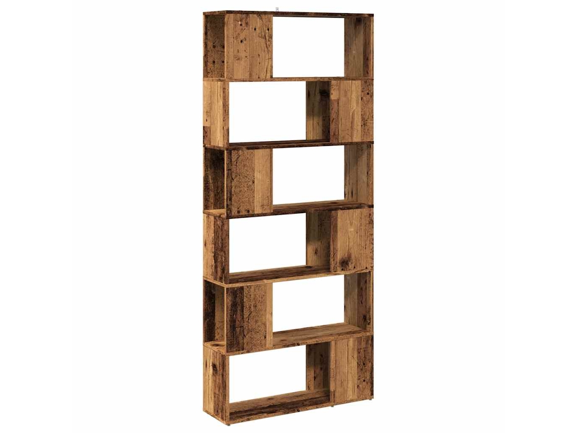 Maison Exclusive - Estantería/divisor De Espacios Madera Envejecida 80x24x186 Cm