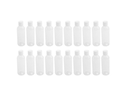 20 Botellas De Plástico Para Champú De 100 Ml, Tamaño Viaje, Para Cosméticos Y Lociones, Transparentes, Blancas, Jzjclear