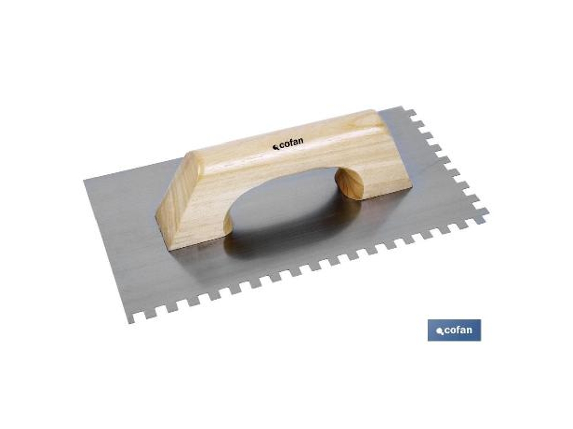 Llana dentada (8x8mm) l-300x150x0.7mm.