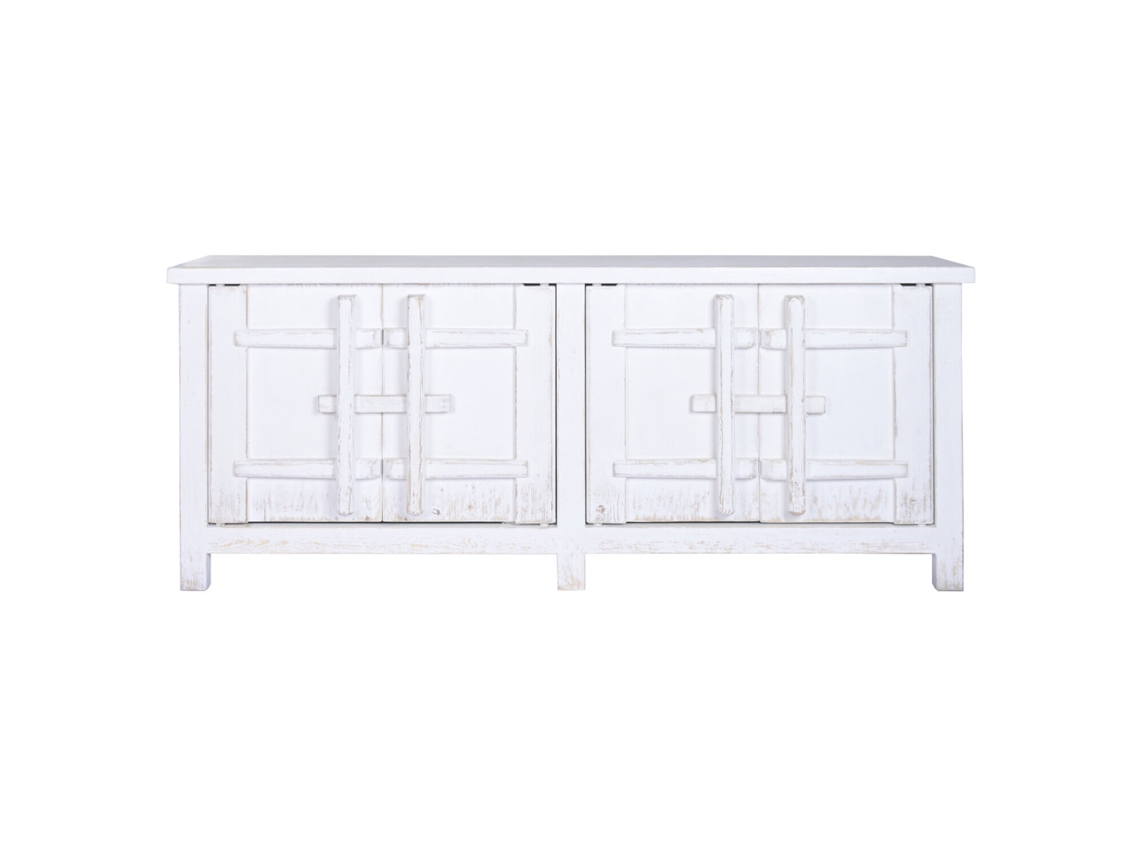 Aparador Olmo Macizo Blanco 230x48x96cm