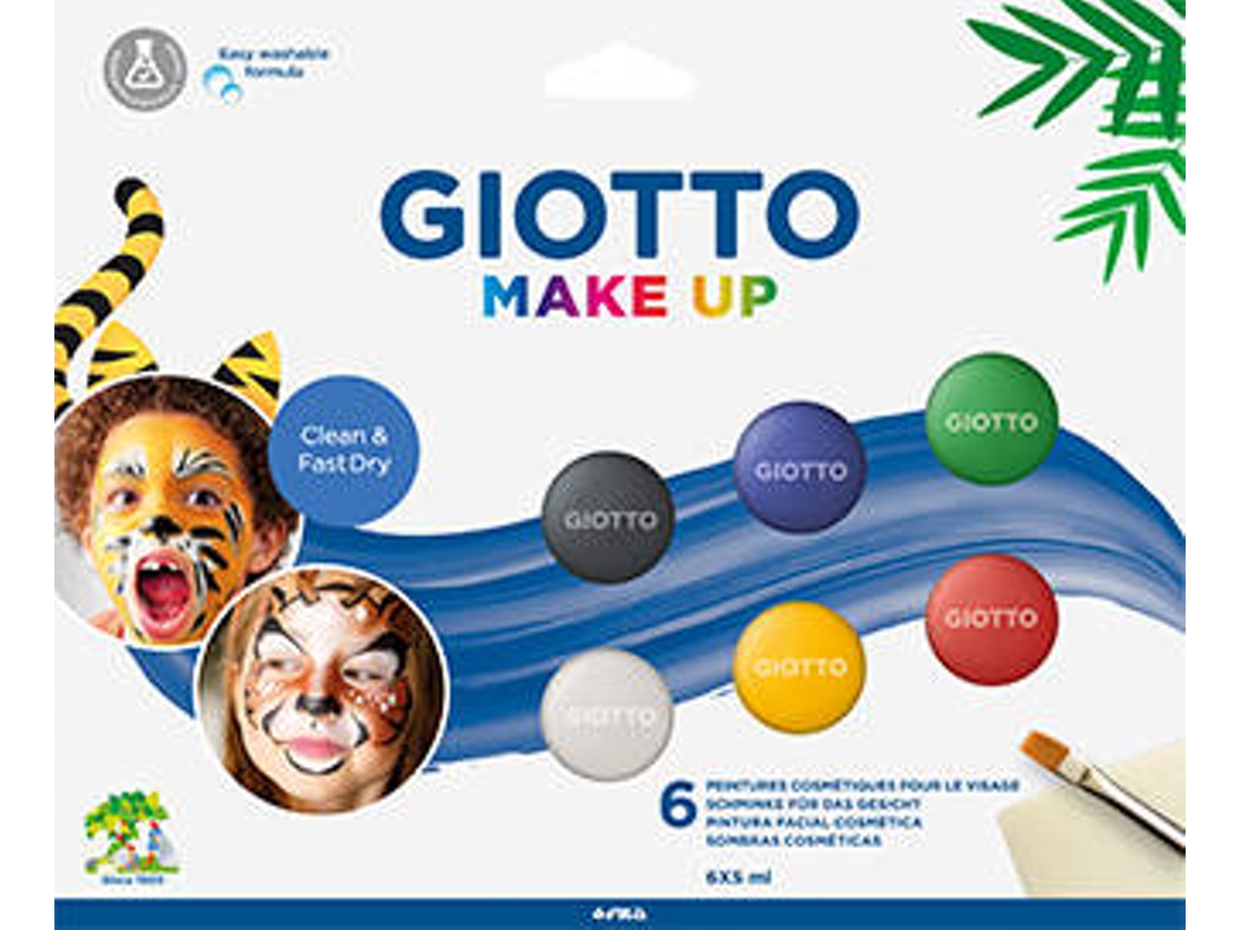 Pinturas Faciales GIOTTO Make Up Clásicas Cepillo Esponja (6 unidades)