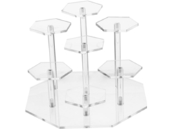 Soporte Transparente De Acrílico Para Figuras Coleccionables Con Múltiples Compartimentos Y 7 Ranuras.