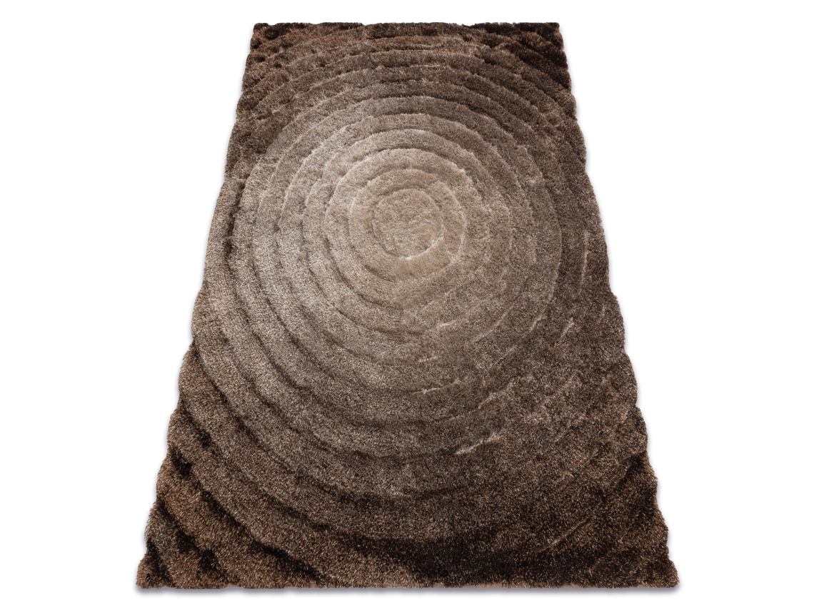 Alfombra Moderno Flim 008-B7 Lanudo, Circulos - Structural Marrón (120 x 160 cm)