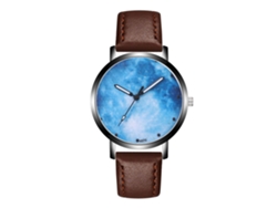 Reloj De Pulsera De Aleación Analógico De Cuarzo Con Dial Redondo Para Parejas Café Oscuro