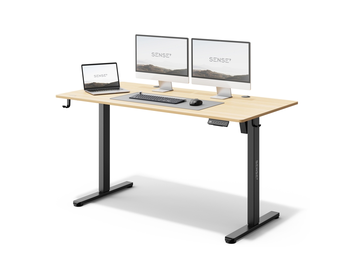 SENSE7 Nojo 140x70 Escritorio Eléctrico Pino Negro