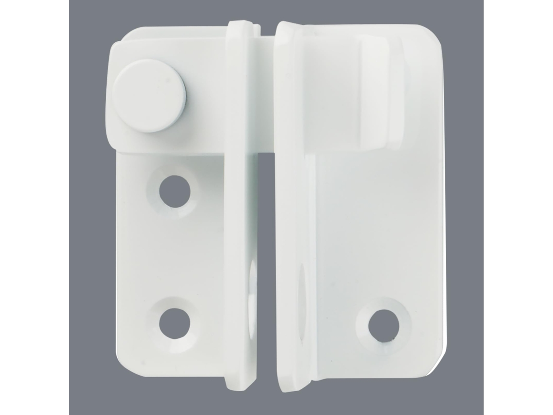 Trinco Basculante Branco Para Galpão E Celeiro, Inox Para Cerca, Garagem, Janela E Gaiola Pet, Tamanho S.