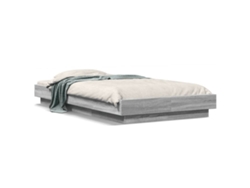 Maison Exclusive - Estructura Cama Con Luces Led Madera Gris Sonoma 100x200 Cm