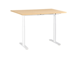 Secretária De Pé Ajustável Eletricamente Destinas Castanho Claro/branco 120 Cm 72 Cm