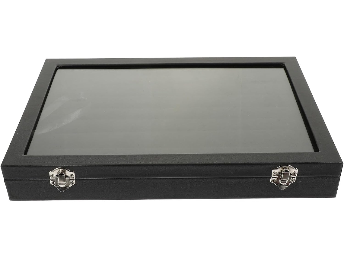Joyero Portátil Negro Ventana Transparente Amplio Versátil Guardar Collares Anillos Pulseras Organizador Joyas