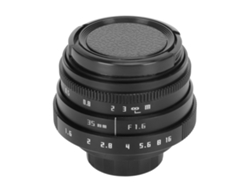 Objetivo De 35 Mm F1.6 De Gran Apertura Con Montura C Y Enfoque Manual Para Cámaras Sin Espejo, Color Negro.