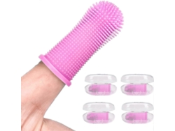 Kit de cepillos de dientes de dedo para perros, 4 unidades