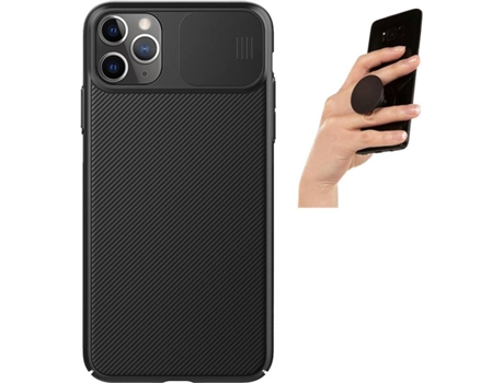 Carcasa y Popsocket Iphone 11 Pro Camshield Nillkin (Negro)