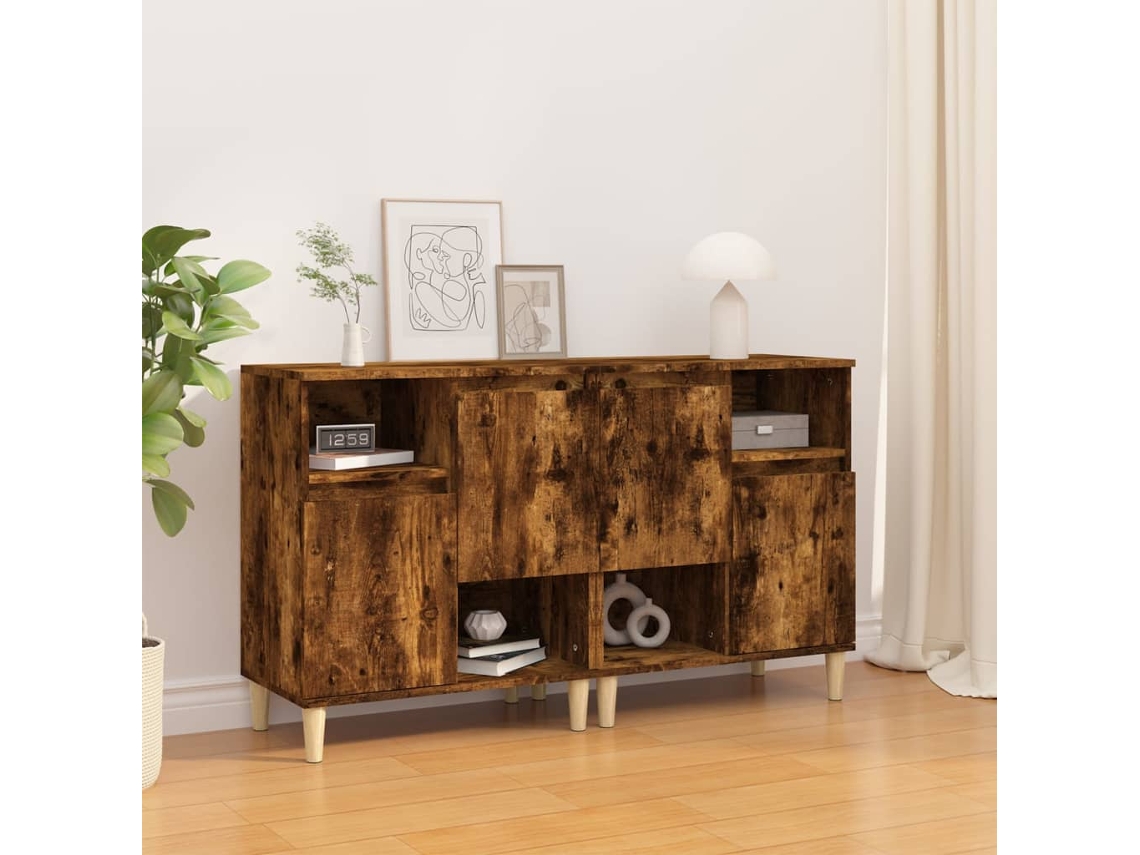 Lovely Home Aparador 2 Pzs 60X35X70 Cm Derivados Madera Roble Ahumado
