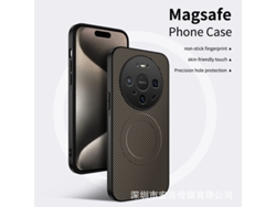Capa Magnética Para Celular Huawei Com Padrão De Fibra De Carbono, Proteção Compversão Satélite Brown-p70/p70
