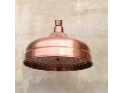Cabezal de ducha redondo de latón antiguo de cobre rojo de 8 pulgadas, elegante accesorio de baño Jortmrd