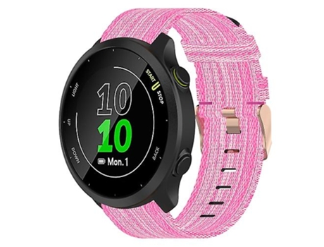 Correa De Reloj Inteligente Para Garmin Forerunner 55, Correa De Nailon De 20Mm, Color Rosa VENISYMLIS
