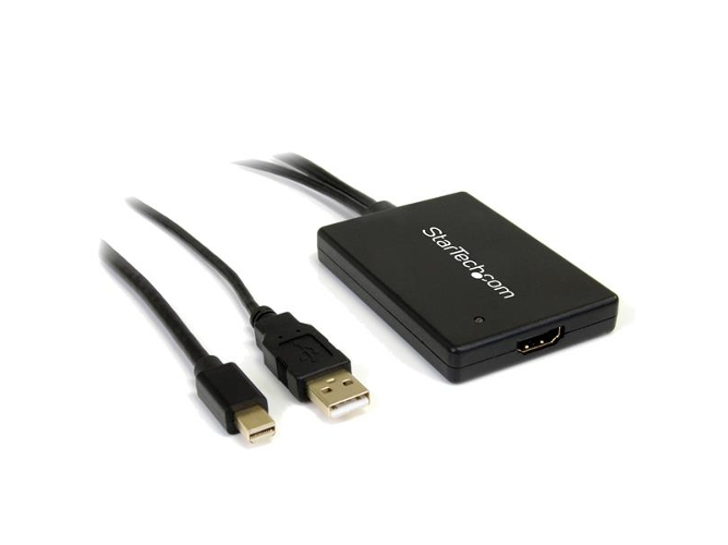 Cable Adaptador STARTECH.COM MDP2HDMIUSBA HDMI USB A Mini DisplayPort Blanco