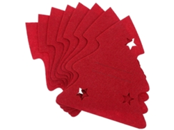Juego de 8 fundas para cubiertos con forma de árbol de Navidad, soportes para cucharas y tenedores para la mesa navideña - Nostalgia88
