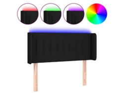 Maison Exclusive - Cabecero Con Led De Tela Negro 83x16x78/88 Cm